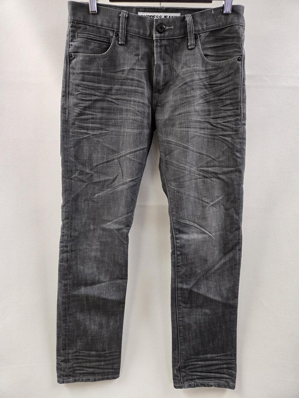 Express Rocco Jeans Mens 29x32 Gray Slim Fit Skinny Leg Denim Pants Stretch